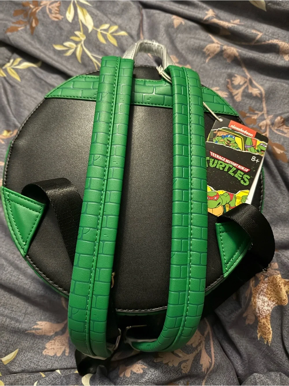 Loungefly Teenage Mutant Ninja Turtles Silver & Green Turtle Power Crossbody Bag